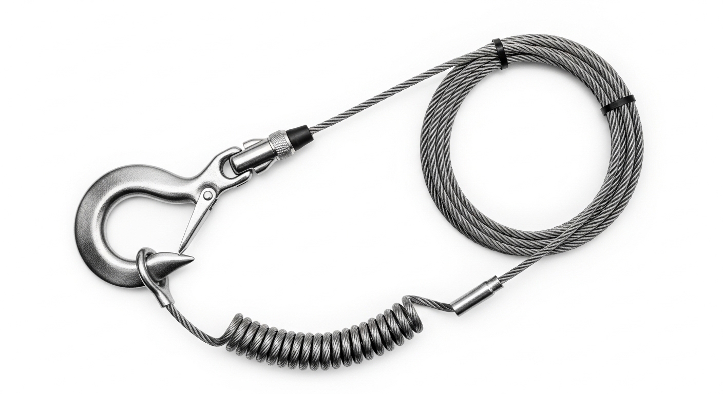 Riffhaken mit Spiralkabel